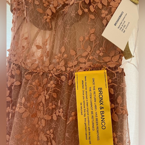 Bronx and Banco - Megan Cap Sleeve Gown in Beige - Picture 4 of 9